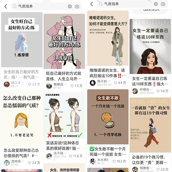 小红书气质美女套图，可矩阵长期操作-偏门行业网